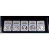 Image 2 : 2011 25TH ANNIV ASE 5-COIN SET OGP NGC GRADED