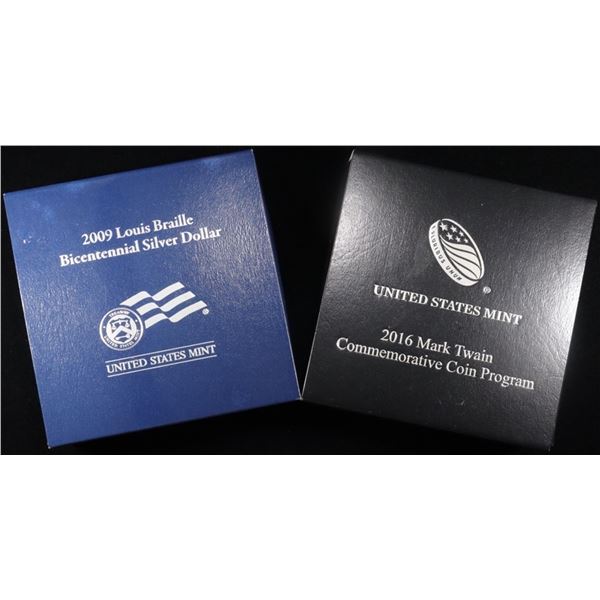 2009 & 2016 PR SILV $1 COMMEMORATIVES OGP