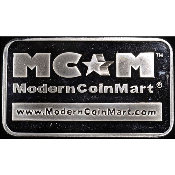 (1) 5 OZ .999 SILVER MODERN COIN MART BAR