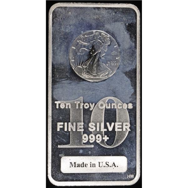 (1) 10 OZ .999 SILVER WALKING LIBERTY BAR