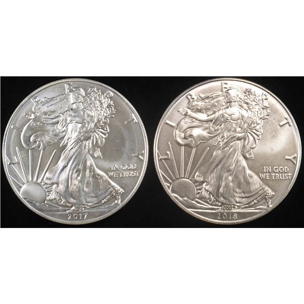 2017 & 2018 AMERICAN SILVER EAGLES