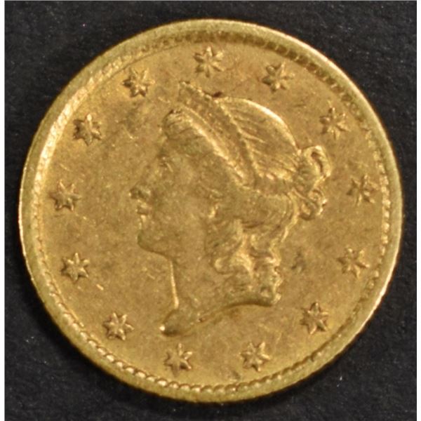 1853 $1 GOLD XF