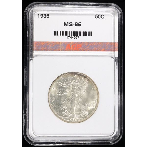 1935 WALKING LIBERTY HALF DOLLAR AGP GEM BU