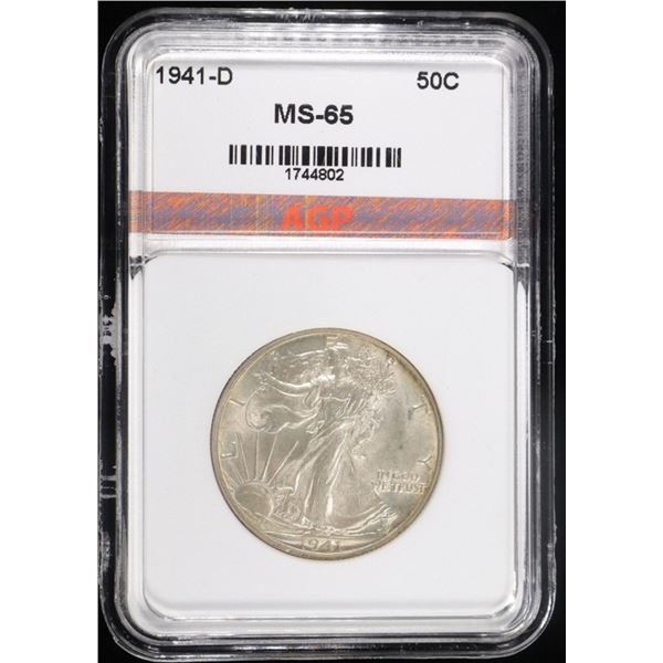 1941-D WALKING LIBERTY HALF DOLLAR AGP GEM BU