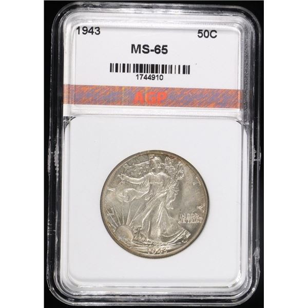 1943 WALKING LIBERTY HALF DOLLAR AGP GEM BU
