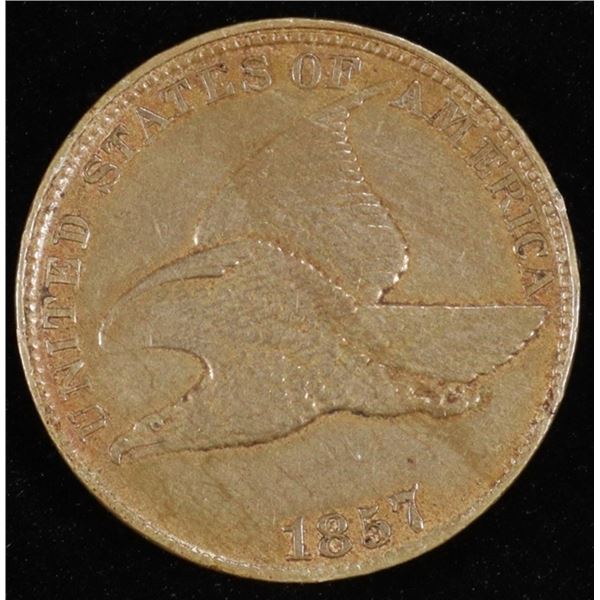 1857 FLYING EAGLE CENT CH AU