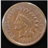Image 1 : 1877 INDIAN CENT XF KEY DATE