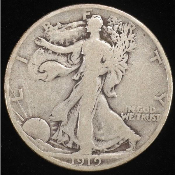 1919-D WALKING LIBERTY HALF VG