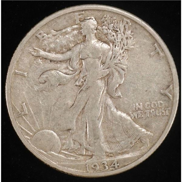 1934-S WALKING LIBERTY HALF XF