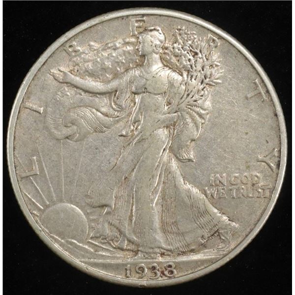 1938-D WALKING LIBERTY HALF XF