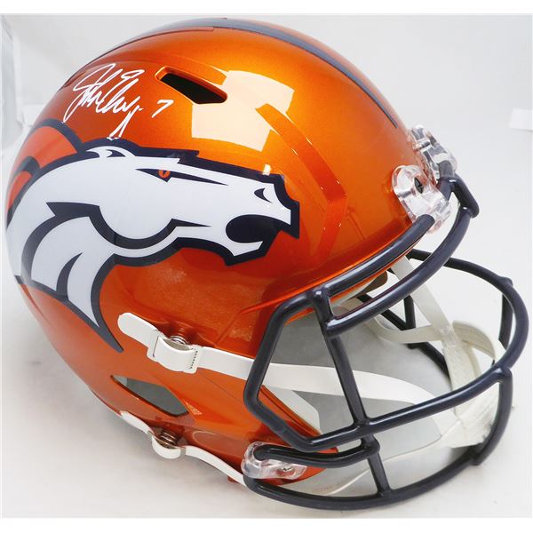 JOHN ELWAY SIGNED DENVER BRONCOS FOOTBALL HELMET (BECKETT COA)