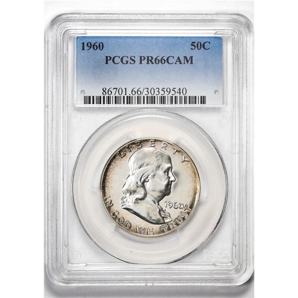 1960 Proof Franklin Half Dollar Coin PCGS PR66CAM