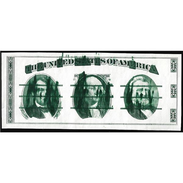 Circa 1970's Washington Center Giori Test Ink Smear Error Note