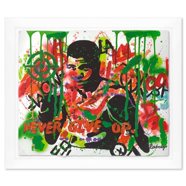 Nastya Rovenskaya "Ready To Fight" Original Mixed Media on Paper