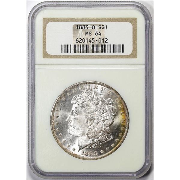 1883-O $1 Morgan Silver Dollar Coin NGC MS64 Toning Old Fatty Holder