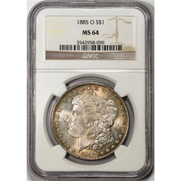 1885-O $1 Morgan Silver Dollar Coin NGC MS64
