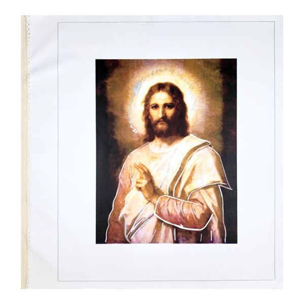 Steve Kaufman (1960-2010) "Jesus Peace (State 2)" Original Mixed Media on Canvas