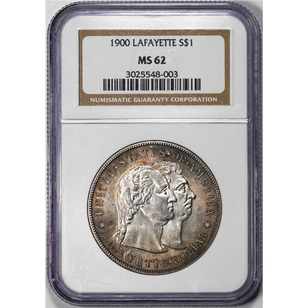 1900 $1 Lafayette Commemorative Silver Dollar Coin NGC MS62