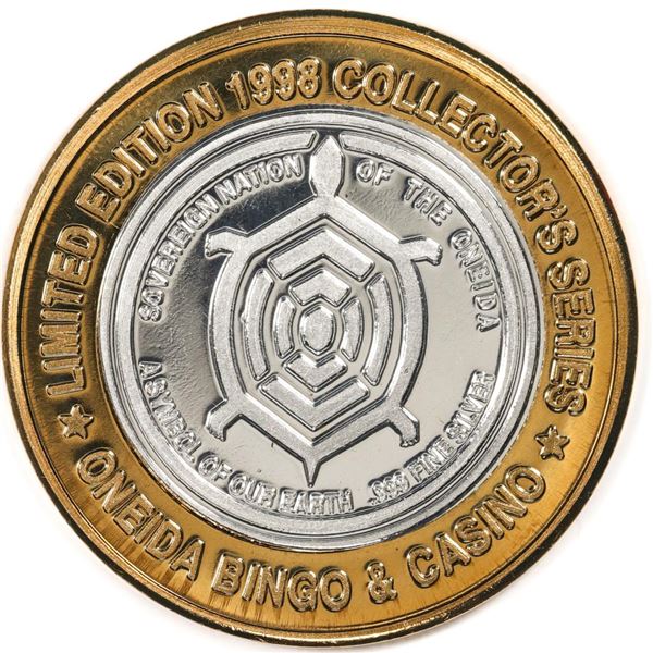 .999 Silver Oneida Bingo Green Bay, Wisconsin $10 Limited Edition Gaming Token
