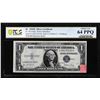 Image 1 : 1935E $1 Silver Certificate Note Fr.1614 PCGS Choice Uncirculated 64PPQ w/BEP Sticker