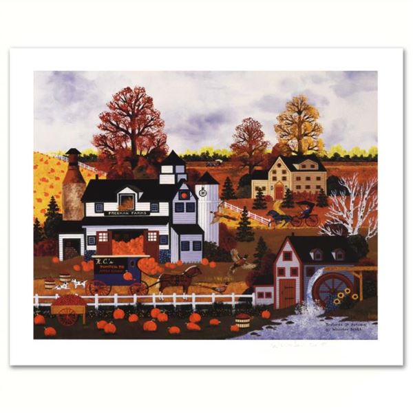 Jane Wooster Scott  Textures of Autumn  Limited Edition Lithograph on Paper