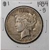 Image 1 : 1934-S $1 Peace Silver Dollar Coin