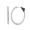 Image 2 : 14KT White Gold 2.10 ctw Diamond Hoop Earrings