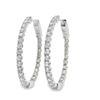 Image 3 : 14KT White Gold 2.10 ctw Diamond Hoop Earrings