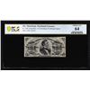 Image 1 : 1863 Third Issue Twenty-Five Cents Fractional Currency Note Fr.1294 PCGS Choice Unc 64