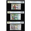 Image 1 : Lot of 2014 Kuwait 1/4, 1/2 & 1 Dinar Notes PCGS Superb Gem Uncirculated 68PPQ