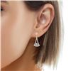 Image 4 : 14KT White Gold 1.80 ctw Diamond Dangle Earrings