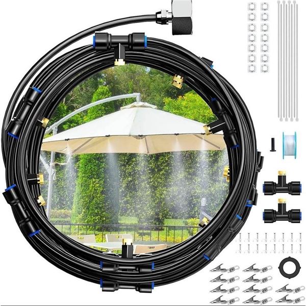 Lot of 2 Tikola 32.8FT Misting Cooling Systems - For Lawns, Patios, Gardens, etc. - Brand New!