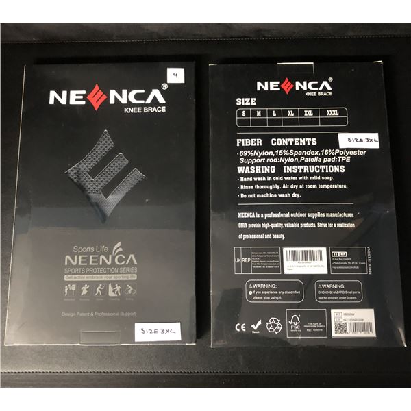 Lot of 2 Neenca Professional Knee Braces - Size 3XL - Brand New