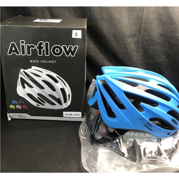 Lot of 1 Airflow Bike Helmet - Size L/XL - Blue - Brand New in Box!