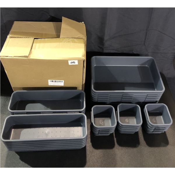 Lot of 1 Box of Tool-Box/Drawer Organizer Plastic Trays - 32 PCS - Brand New!