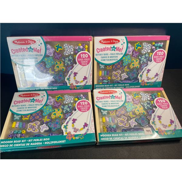Lot of 4 Melissa & Doug Butterfly Bead - Wooden Beads Toy Sets - Brand New!