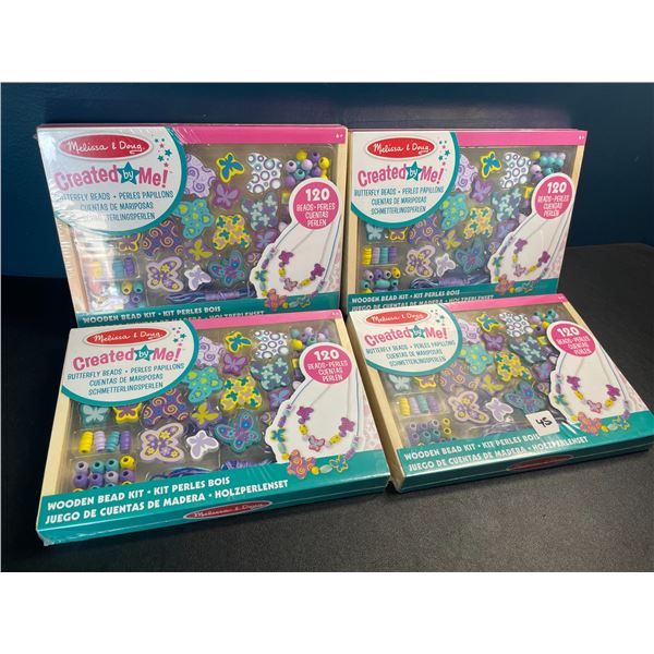 Lot of 4 Melissa & Doug Butterfly Bead - Wooden Beads Toy Sets - Brand New!