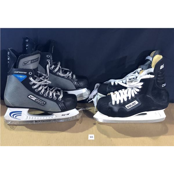 Lot of 2 Pairs of Bauer Skates - Used - Good Shape