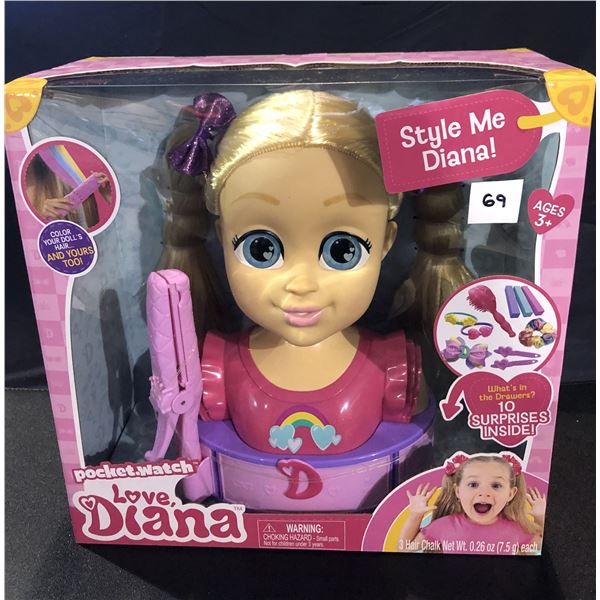 Lot of 1 Pocket Watch - Large Style-Me Diana Hairdressing Doll  - Brand New