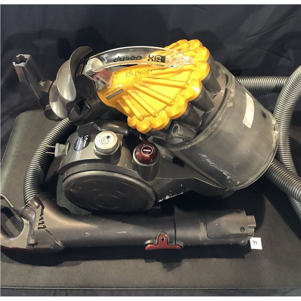 Lot of 1 Dyson Stowaway Vacuum - Used - Turns On (No Attachments; Hose Not Complete)