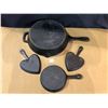 Image 2 : Lot of 4 Heavy-Duty Cast Iron Frying Pans - Used