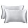 Image 1 : Lot of 4 Packs of Satin Pillowcases - Great for Skin/Hair - Grey - Brand New!