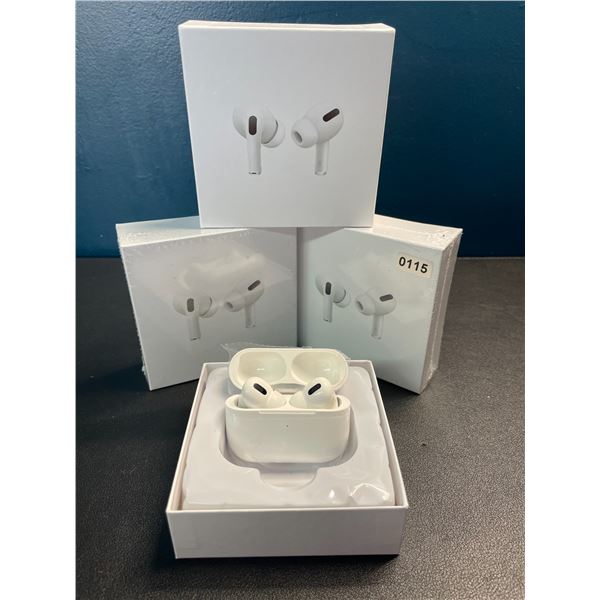 Lot of 3 Airpod-Style True Wireless Earbuds/Headphones with Wireless Charging Cases - Brand New!