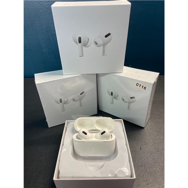 Lot of 3 Airpod-Style True Wireless Earbuds/Headphones with Wireless Charging Cases - Brand New!