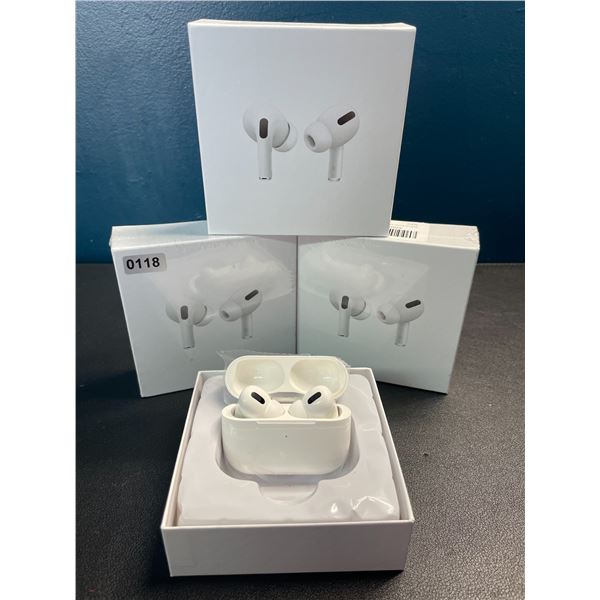 Lot of 3 Airpod-Style True Wireless Earbuds/Headphones with Wireless Charging Cases - Brand New!