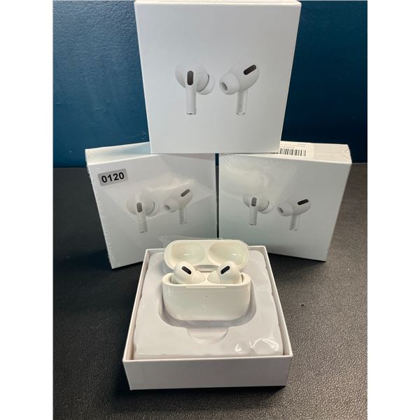 Lot of 3 Airpod-Style True Wireless Earbuds/Headphones with Wireless Charging Cases - Brand New!