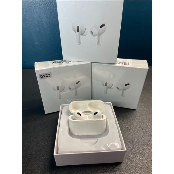Lot of 3 Airpod-Style True Wireless Earbuds/Headphones with Wireless Charging Cases - Brand New!