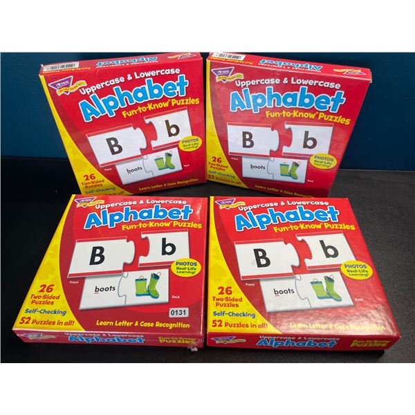 Lot of 4 Alphabet Fun-To-Know Puzzles for Kids - Brand New