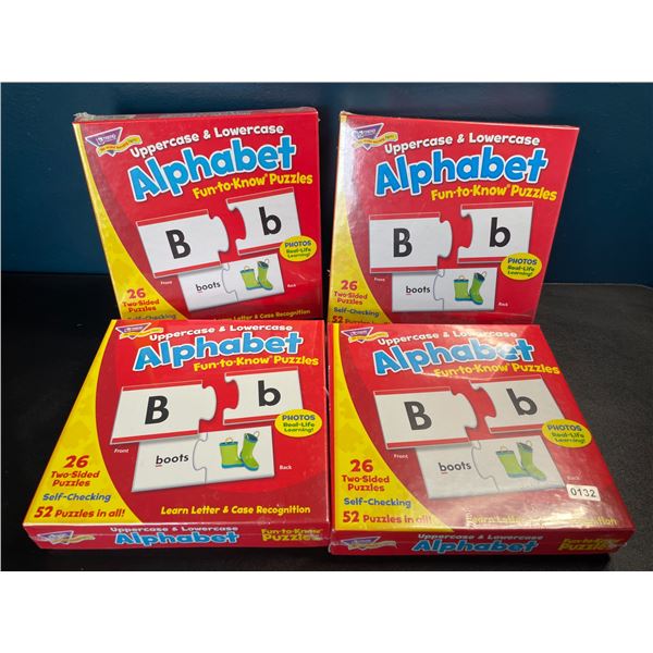 Lot of 4 Alphabet Fun-To-Know Puzzles for Kids - Brand New