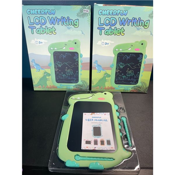 Lot of 2 LCD Writing/Drawing Tablets - Dinosaur Design - 12 Inch Size - Brand New!